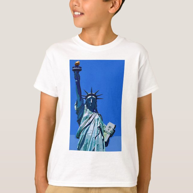 Camiseta Obra de arte de la estatua de la libertad (Anverso)