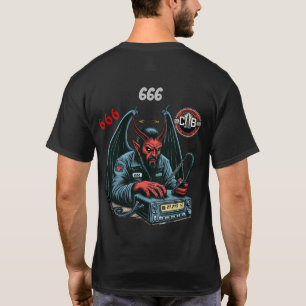 Camiseta Obra de arte de T-Shirt 666