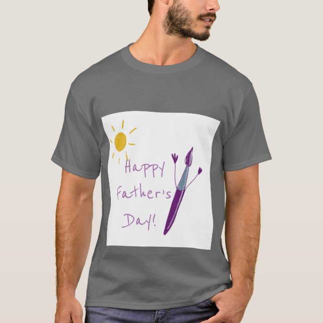 Camiseta Obra de arte de tu hijo para el día del padre en u (Anverso)