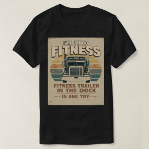 Camiseta Obra de arte del camión de remolque de fitness ret