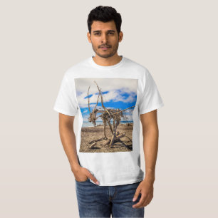 Camiseta Obra de arte en la playa de Hokitika, Nueva Zeland