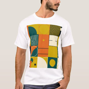 Camiseta Obra de arte geométrica: diseño de formas simples.