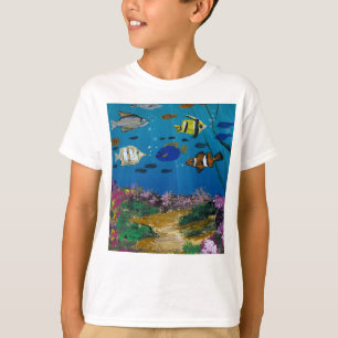 Camiseta - obra de arte hecha a mano - profundidad