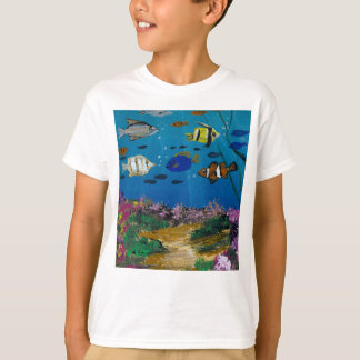 Camiseta - obra de arte hecha a mano - profundidad