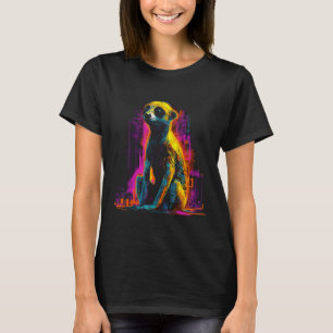 Camiseta Obra de arte Meerkat - Meerkat de arte animal