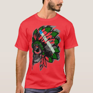 Camiseta Obra de arte nativo americano para el cráneo