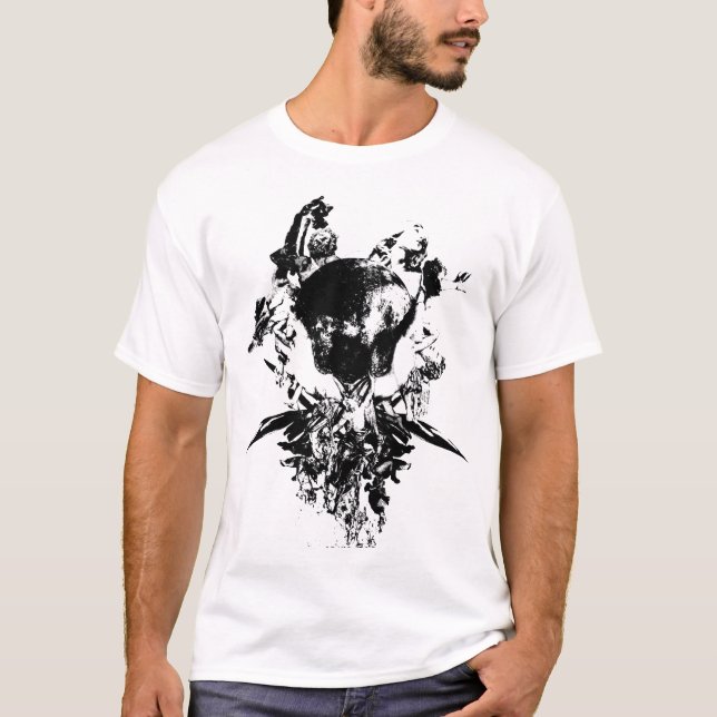 Camiseta Obra de arte original #3 Blanco y negro (Anverso)