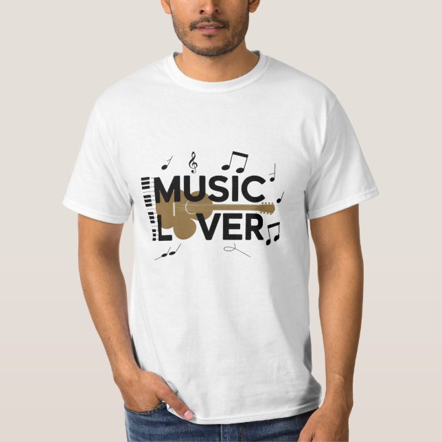 Camiseta Obra de arte para los amantes de la música en toda (Anverso)