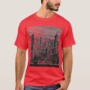 Camiseta Obra de arte pop de arte rojo de Nueva York