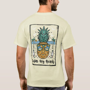 Camiseta Obra de arte Retro Cedar Key Beach en ambos lados