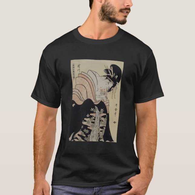 Camiseta Obra De Arte Retro Japonesa Takigawa De La Casa De (Anverso)