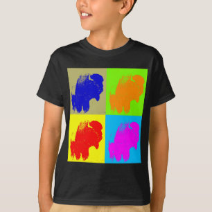 Camiseta Obra de arte retro pop Bison Buffalo