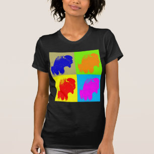Camiseta Obra de arte retro pop Bison Buffalo