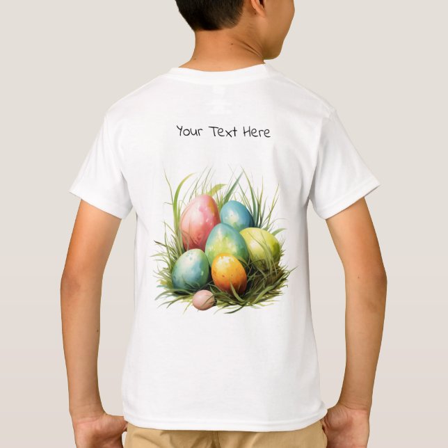 Camiseta Obra de Easter Bunny & Easter Eggys (Reverso)