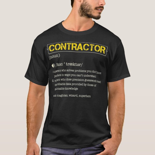 Camiseta Obra divertida de regalo de construcción de defini (Anverso)