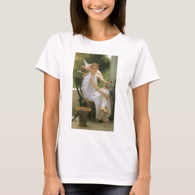 Camiseta Obra interrumpida por Bouguereau, retrato Angel (Anverso)