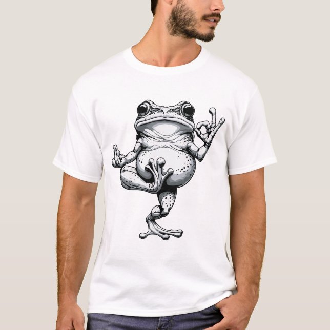 Camiseta Obra maestra de la rana Zen (Anverso)
