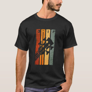 Camiseta Obra retro vintage de guitarra de tocador