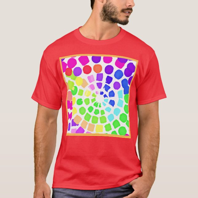 Camiseta Obras de arte coloridas (Anverso)