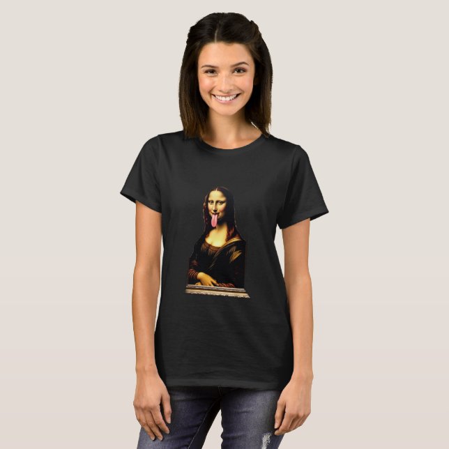 Camiseta Obras maestras de arte Leonardo da Vinci Mona Lisa (Anverso completo)