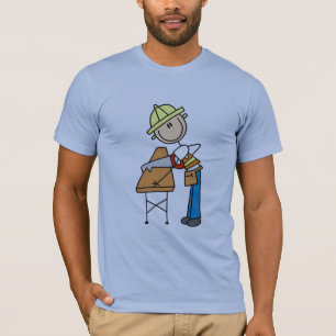 Camiseta Obrero de la Construcción Sierrando Tabla