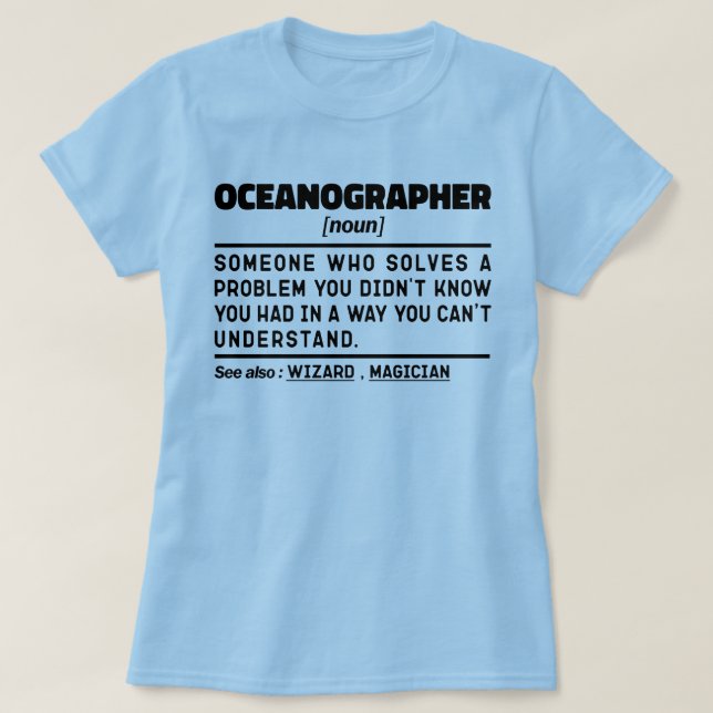 Camiseta Obrero oceanográfico Noun Scientin Ocean (Diseño del anverso)