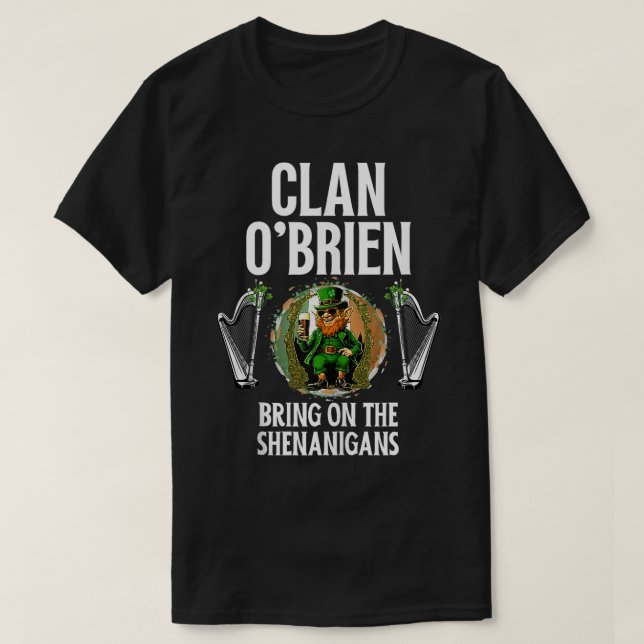 Camiseta OBrien Clan St Patricks Day Ireland Family Name Pa (Diseño del anverso)