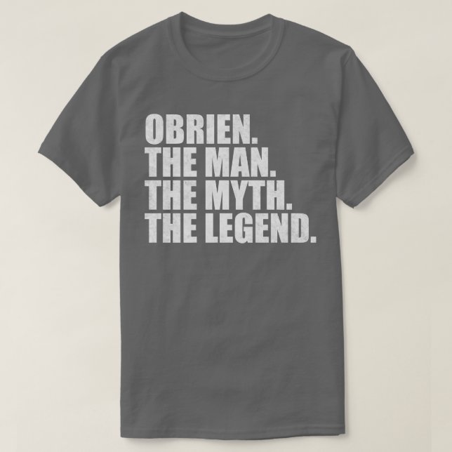 Camiseta ObrienObrien Nombre de familia Obrien apellido Obr (Diseño del anverso)
