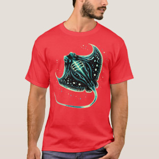 Camiseta Obsequio bioluminiscente de arte de arte acuático