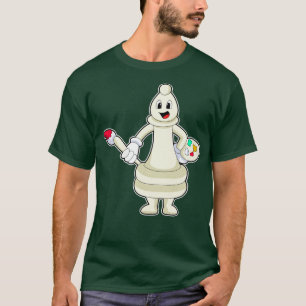 Camiseta Obsequio de ajedrez obispo como pintador con color