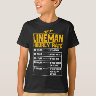 Camiseta obsequio por hora de Lineman Funny para Lineman