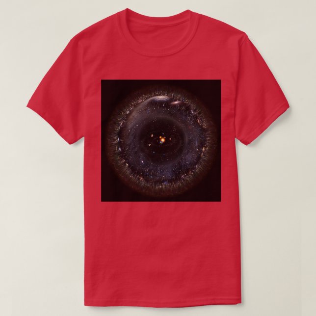 Camiseta Observable Universe bigger SSystem black backgroun (Diseño del anverso)
