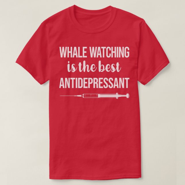 Camiseta Observación antidepresiva de ballenas (Diseño del anverso)