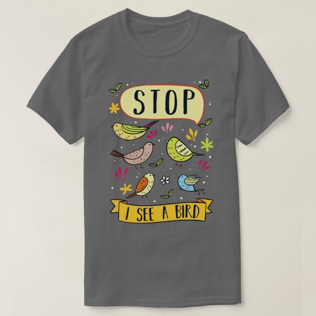 Camiseta Observación de aves 1 (Diseño del anverso)