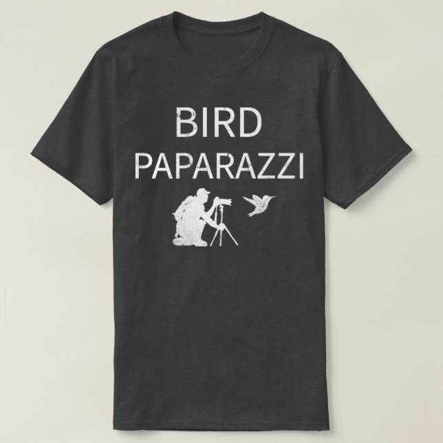 Camiseta Observación de aves Paparazzi Fotografía de aves 2 (Diseño del anverso)