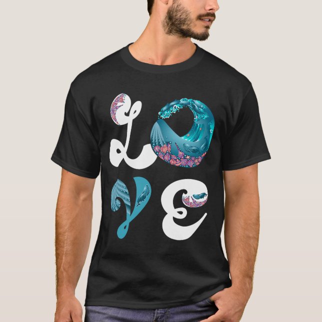 Camiseta Observación de ballenas de amor (Anverso)