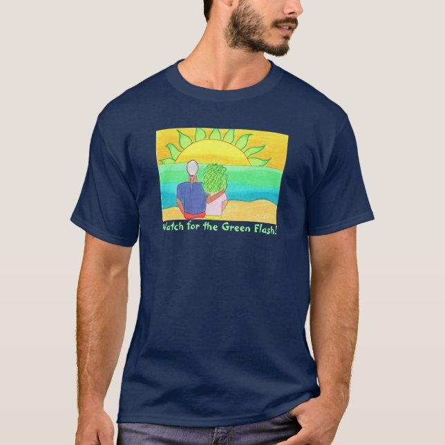 Camiseta Observación del flash verde (Anverso)