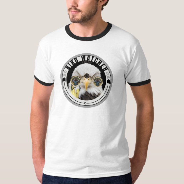 Camiseta Observador de aves, águila de observación de aves (Anverso)
