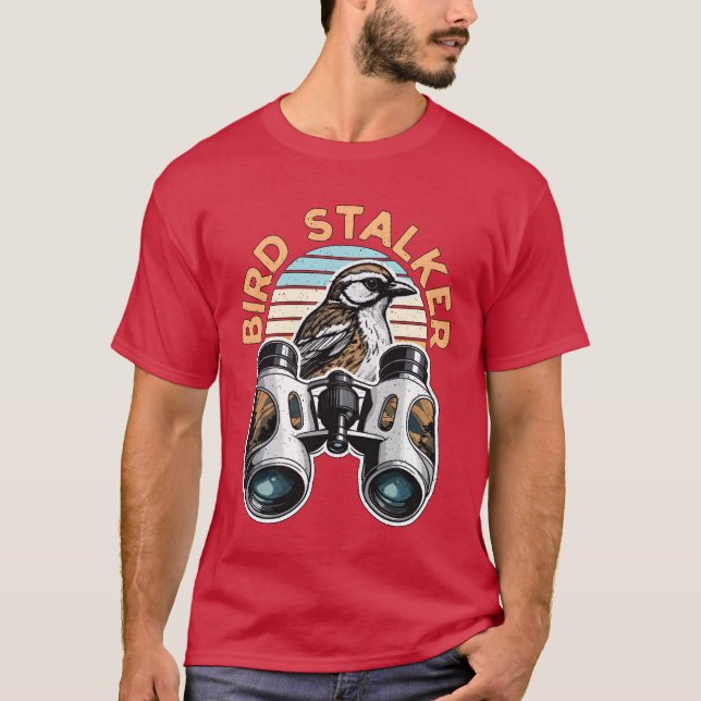 Camiseta Observador de aves Ornitología del Stalker de aves (Anverso)
