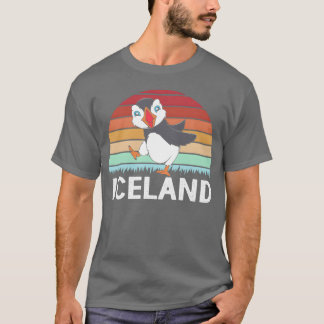 Camiseta Observador de aves Ornitología Retro Islandia Puff