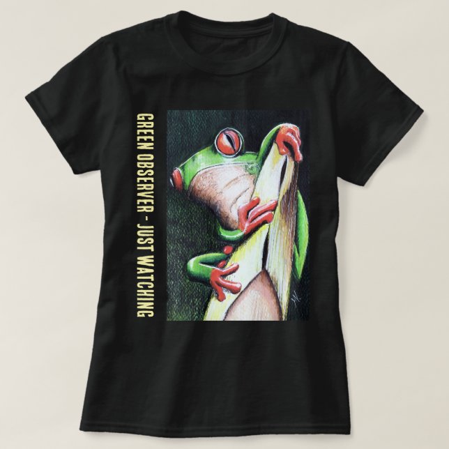 Camiseta Observador Verde - Solo Observando (Diseño del anverso)