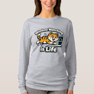 Camiseta Observar la ventana es vida – Salto de gato curios