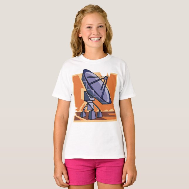 Camiseta Observatorio espacial de radiotelescopio (Anverso completo)