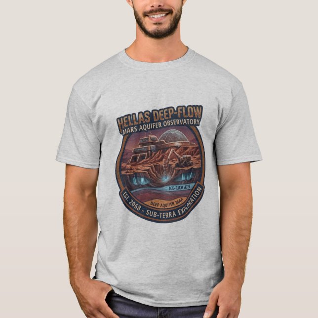 Camiseta Observatorio Hellas Deep-Flow del Acuífero de Mart (Anverso)
