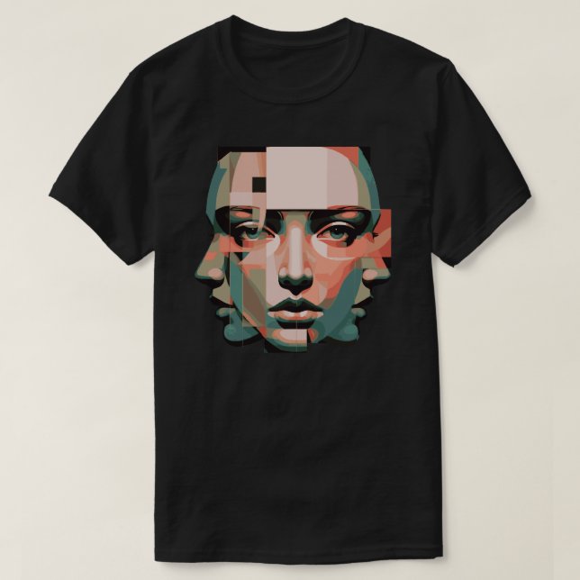 Camiseta Observer Self Abstract | Layered Human Identity  (Diseño del anverso)