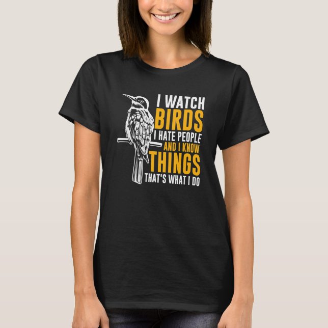 Camiseta Observo Pájaros Observando Pájaros   Ornitología (Anverso)