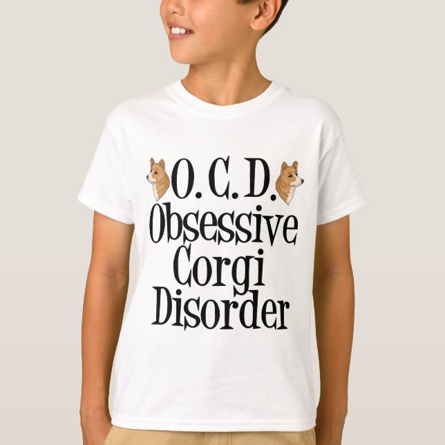 Camiseta Obsesionante Trastorno de Corgi Infantes Divertido (Anverso)