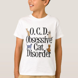 Camiseta Obsesionante Trastorno del Gato Niños Divertidos