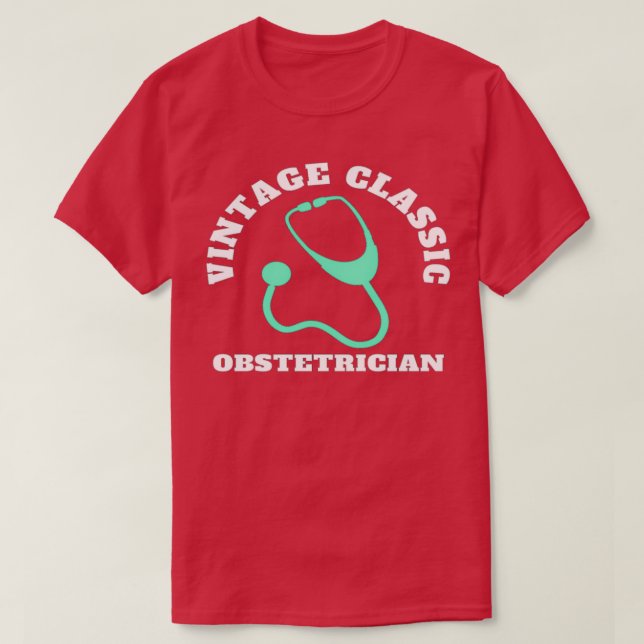 Camiseta Obstetricia de la vendimia 1 (Diseño del anverso)