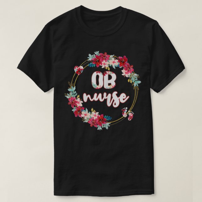 Camiseta Obstetricia de las enfermeras obstétricas OB (Diseño del anverso)